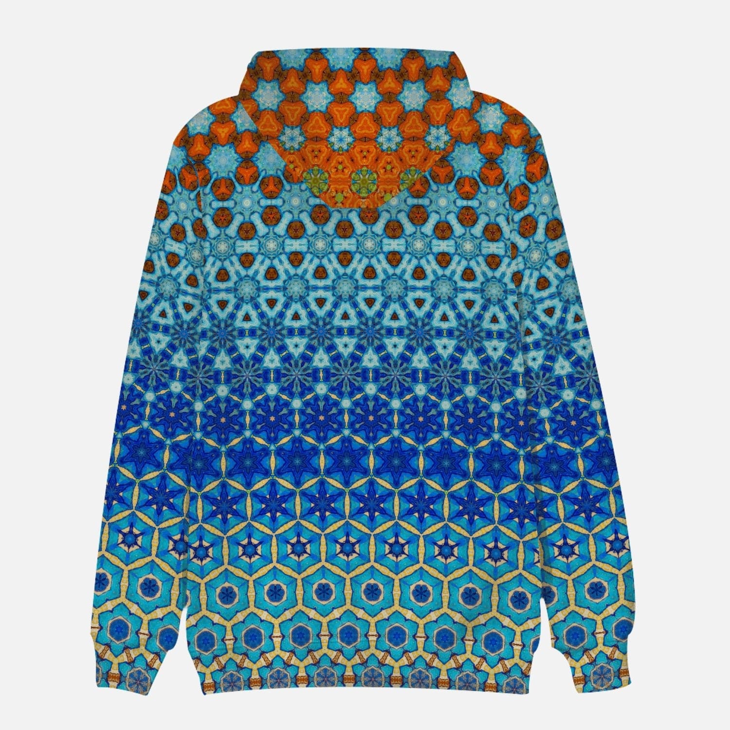Orange and blue Joy!  Trendy Hot Round Collar Hoodie, by Sensus Studio Design