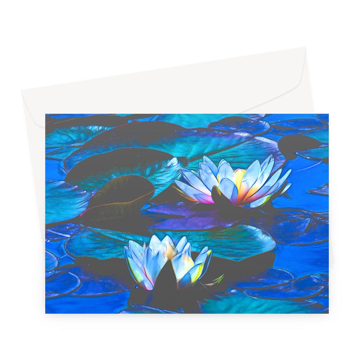 Blue waterlilies _3 Greeting Card
