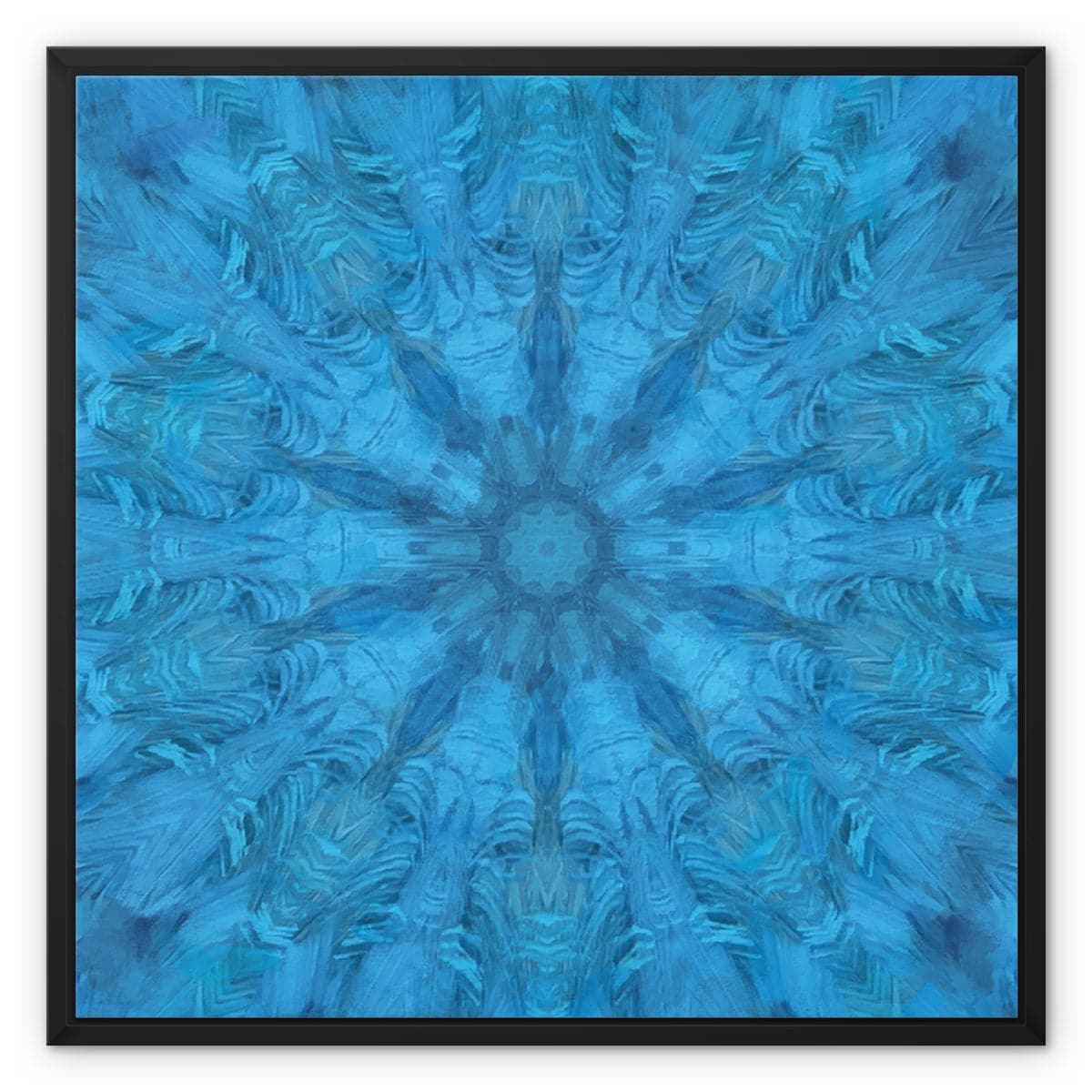 Blue Pattern Framed Canvas