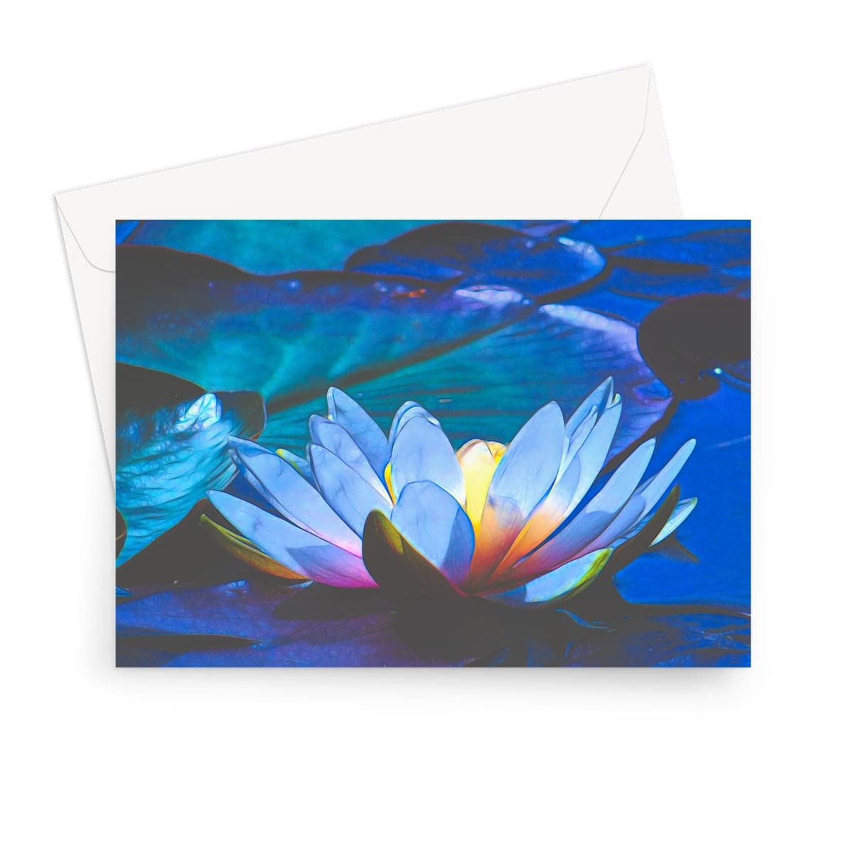 Blue waterlily Greeting Card