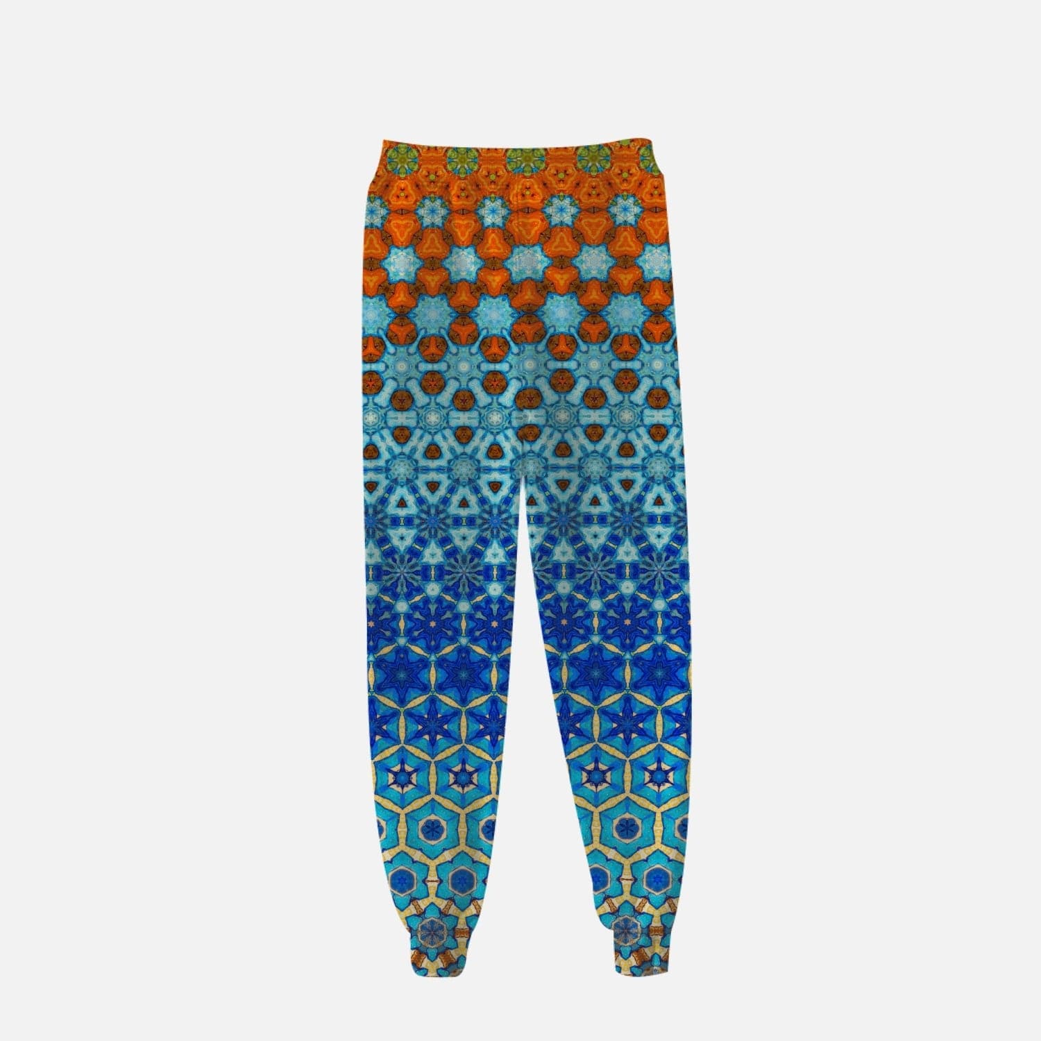 Orange and blue Joy! Mid-Rise Pocket Sweatpants, by Sensus Studio Design