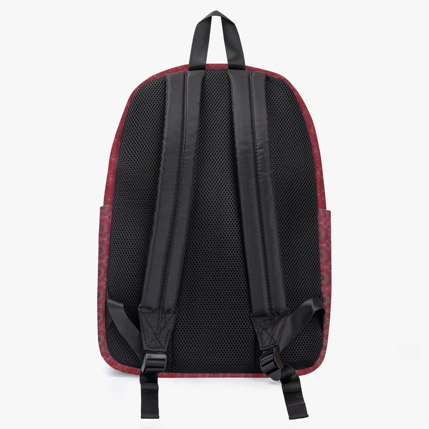 Red Wine Fine rosy patterned Cotton Canvas Backpack, by Sensus Studio Design