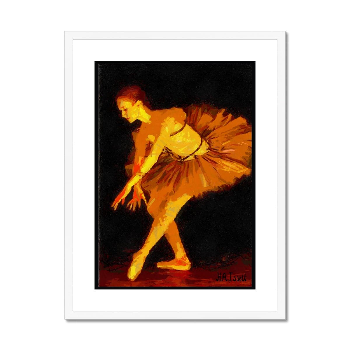 Bowing Ballerina Framed & Mounted Print