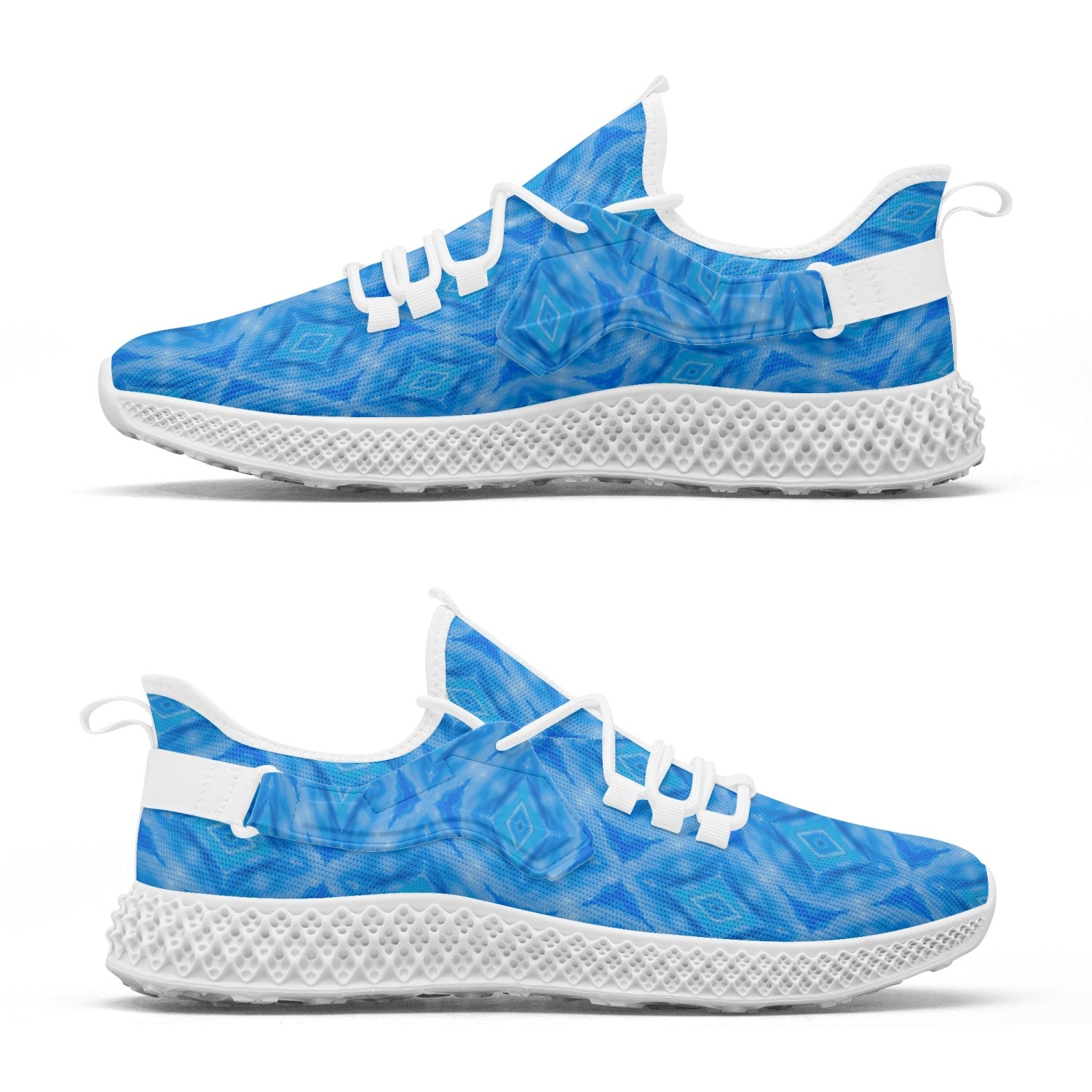 Blue Air Throat Chacra,  Net Style Mesh Knit Sneakers, by Sensus Studio Design