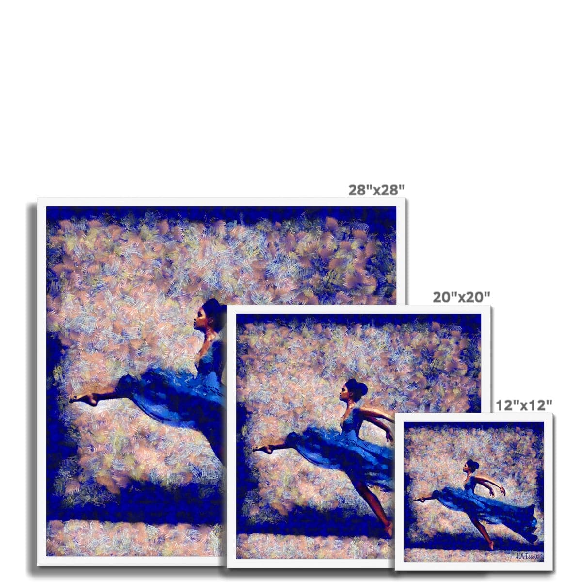 Dansa Moderna - Ballerina in Blue Framed Print