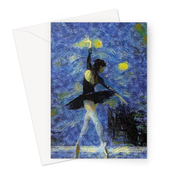 Ballerina Starry Night Greeting Card