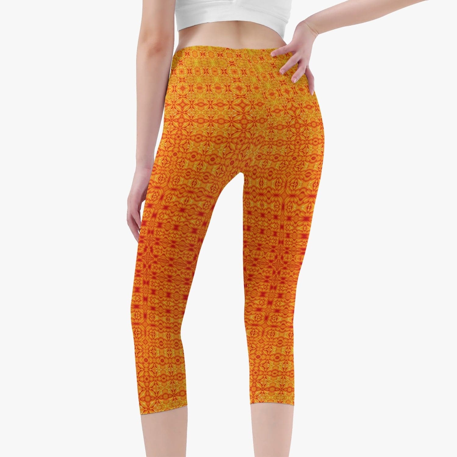 Solar Plexus Chacra Short Type Yoga Pants, by Sensus Studio Design