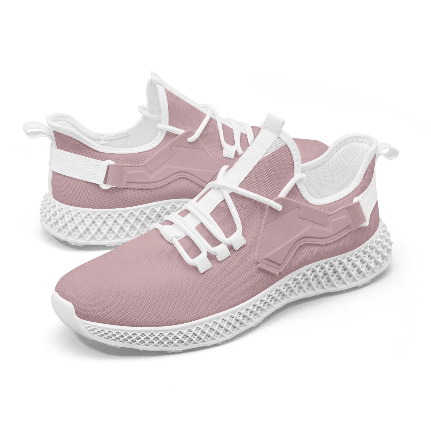Cameo Pink Net Style Mesh Knit Sneakers