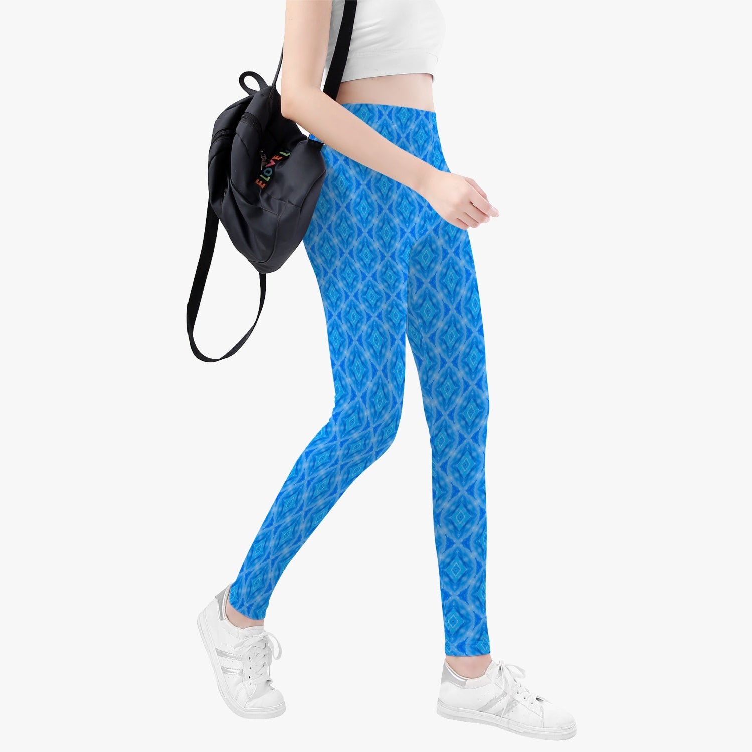 Blue Air Throat Chacra Yoga Pants, by Sensus Studio Design
