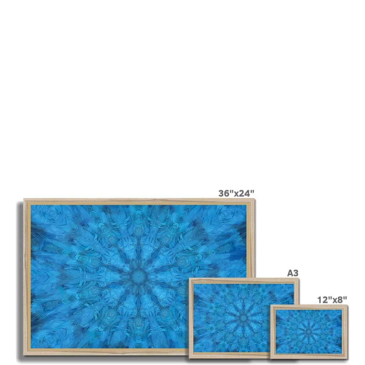 Blue Pattern Framed Print