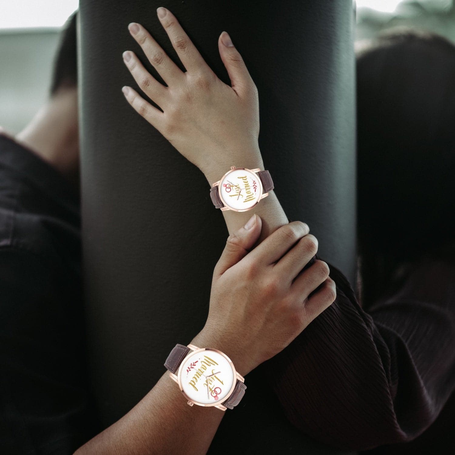 Just Married, Wedding gift,  Instafamous Wide Type Quartz watch, by Sensus Studio Design