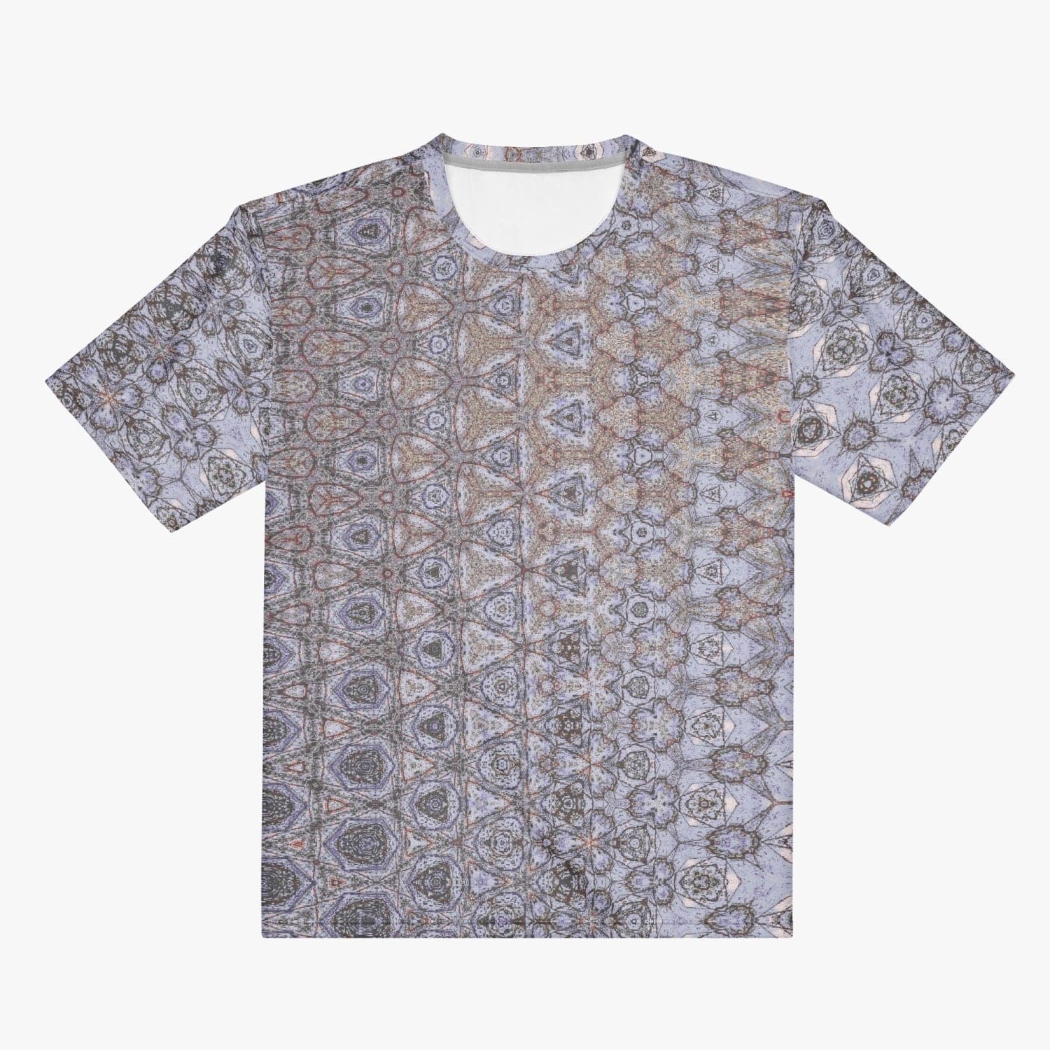Purple Grey Sophisticated Active Wear Patterned Handmade T-shirt for Men by Sensus Studio Design