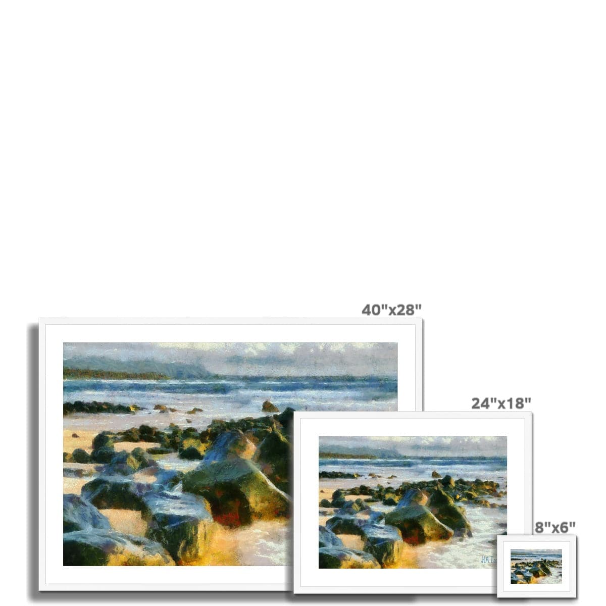 Boulder Beach Framed & Mounted Print