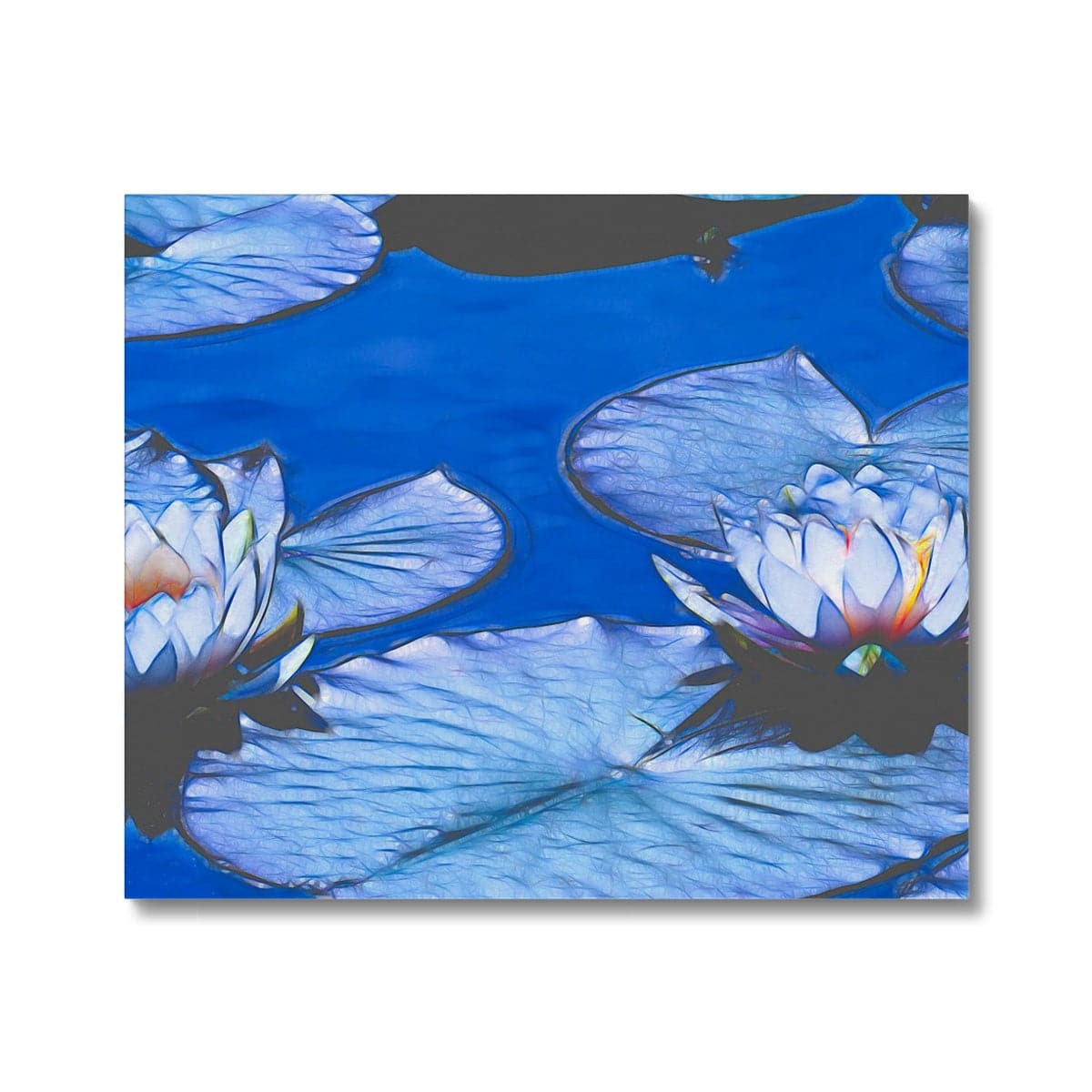 Blue waterlilies_1 by Mother Nature Art, Canvas