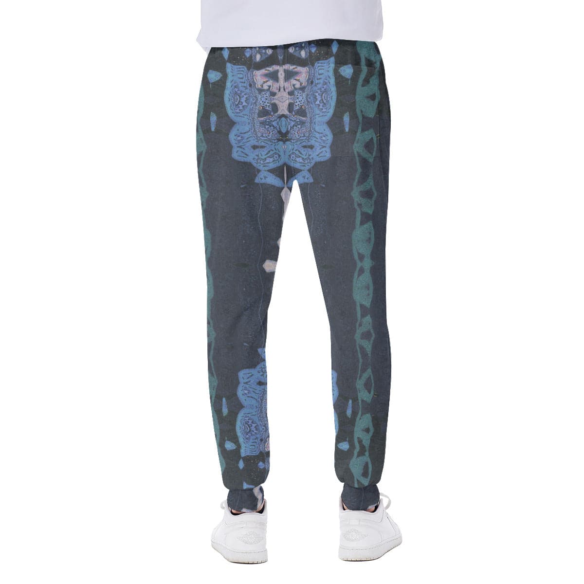 Blue in Blue Fantasy Patterned Men's  Sports and activity Sweatpants, by Sensus Studio Design