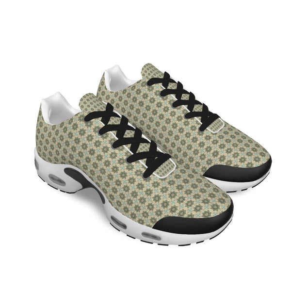 Soft Green fine Patterned Trendy Men's Air Cushion Sports Shoes, by Sensus Studio Design