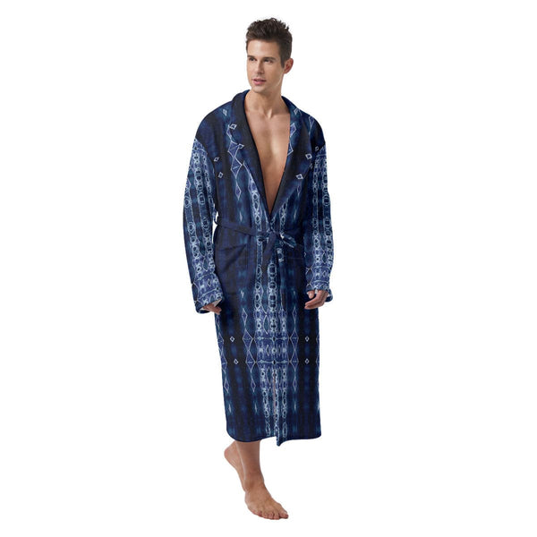 Exceptional Blue Stylish Men's Heavy Fleece (Bath) Robe, by Sensus Studio Design