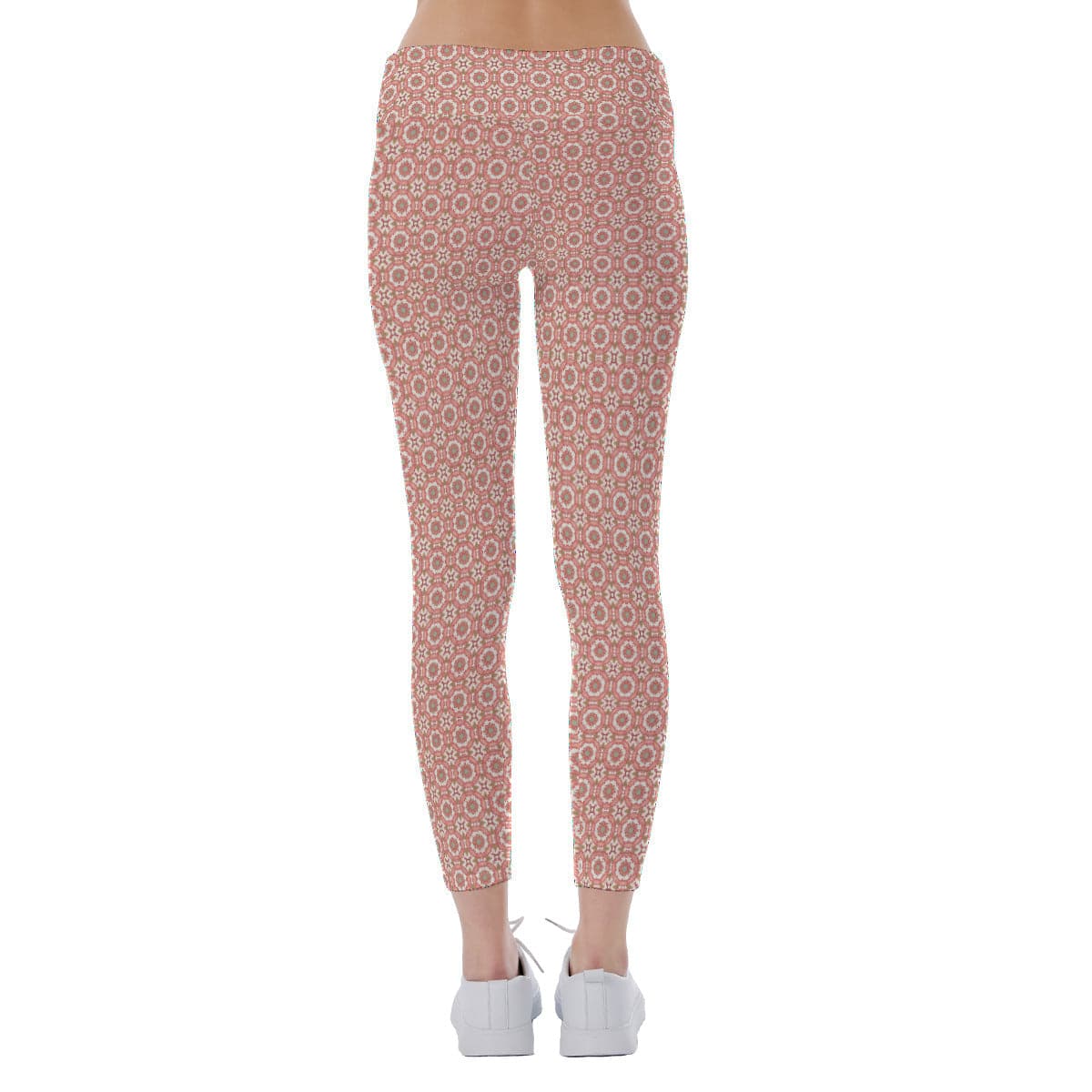 Pink flower patterned  Women's Yoga Leggings, by Sensus Studio Design