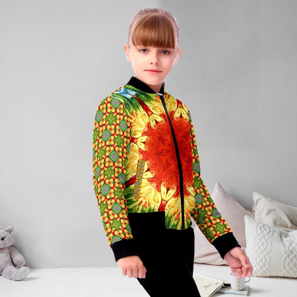 Parrot feathers colored Kid's Bomber Jacket, by Sensus Studio Design