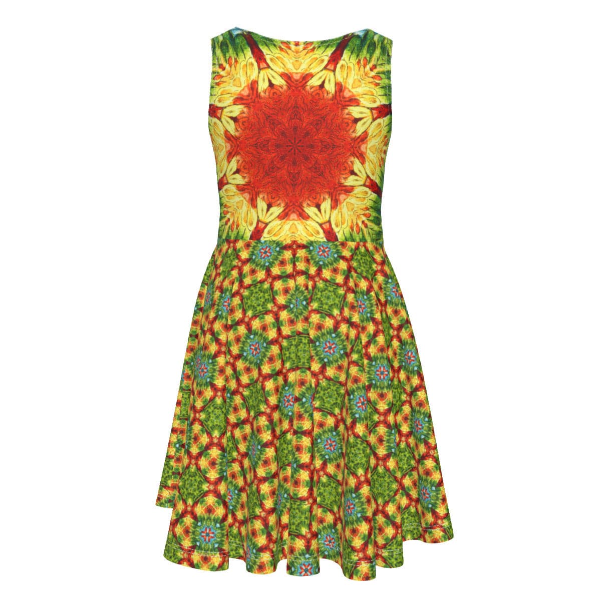 Sun in your Heart,  Kid's Sleeveless Colorful Dress, by Sensus Studio Design