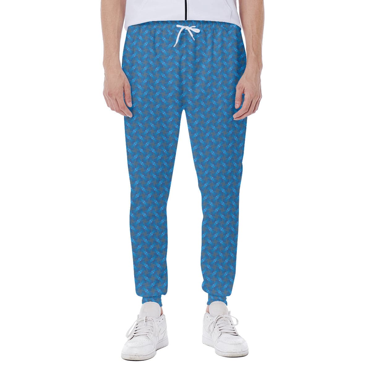 Blue fine patterned Men's Sports and activity Sweatpants, by Sensus studio Design