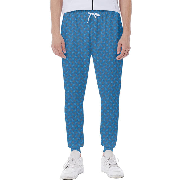 Blue fine patterned Men's Sports and activity Sweatpants, by Sensus studio Design