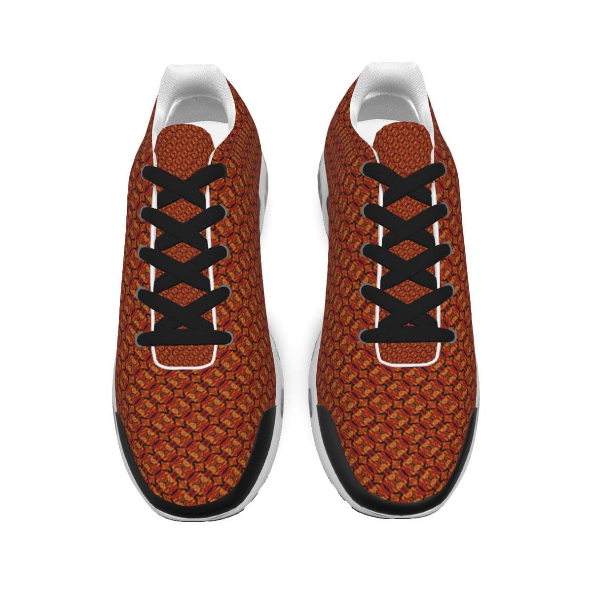 Orange Snake Design, Stylish Men's Air Cushion Sports Shoes, by Sensus Studio Design