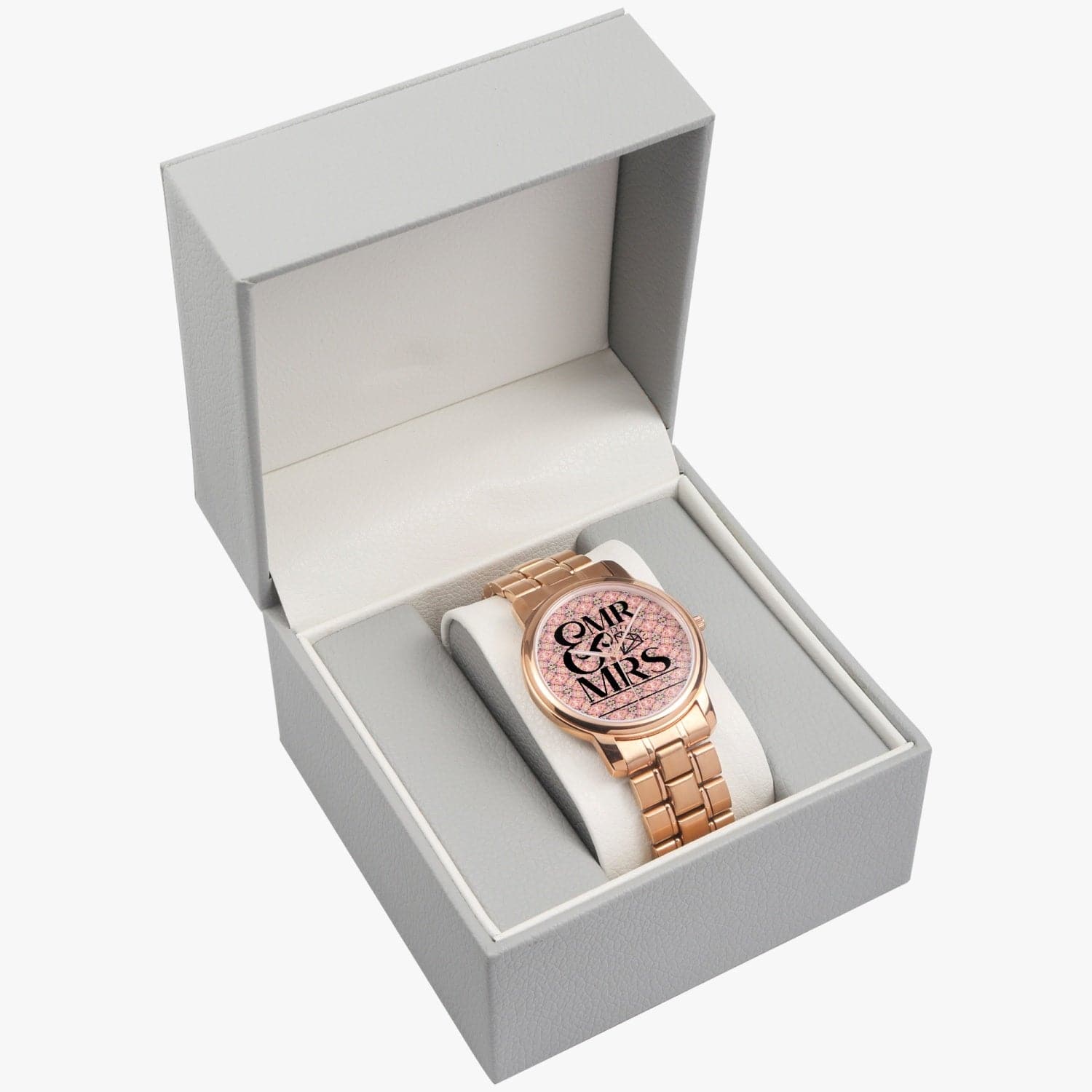 Wedding gift him/her, Mr & Mrs, Folding Clasp Type Stainless Steel Quartz Watch, by Sensus Studio Design