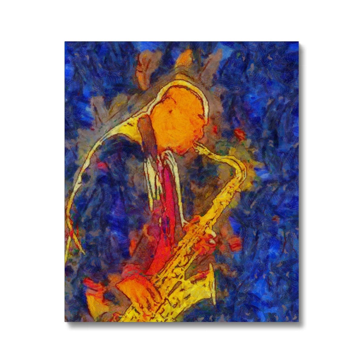 Colorful Sax Player Canvas
