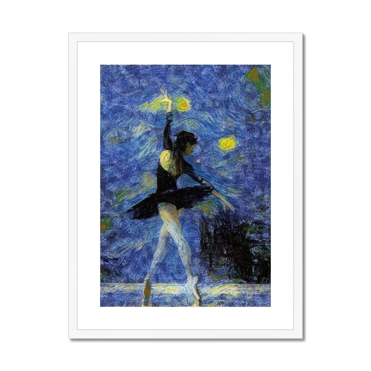 Ballerina Starry Night Framed & Mounted Print