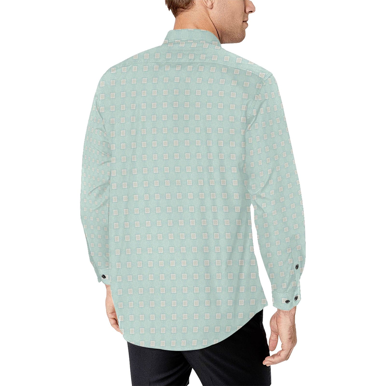 Sensus Studio Design Soft Green Menso Kam Men's Long Sleeve Shirt