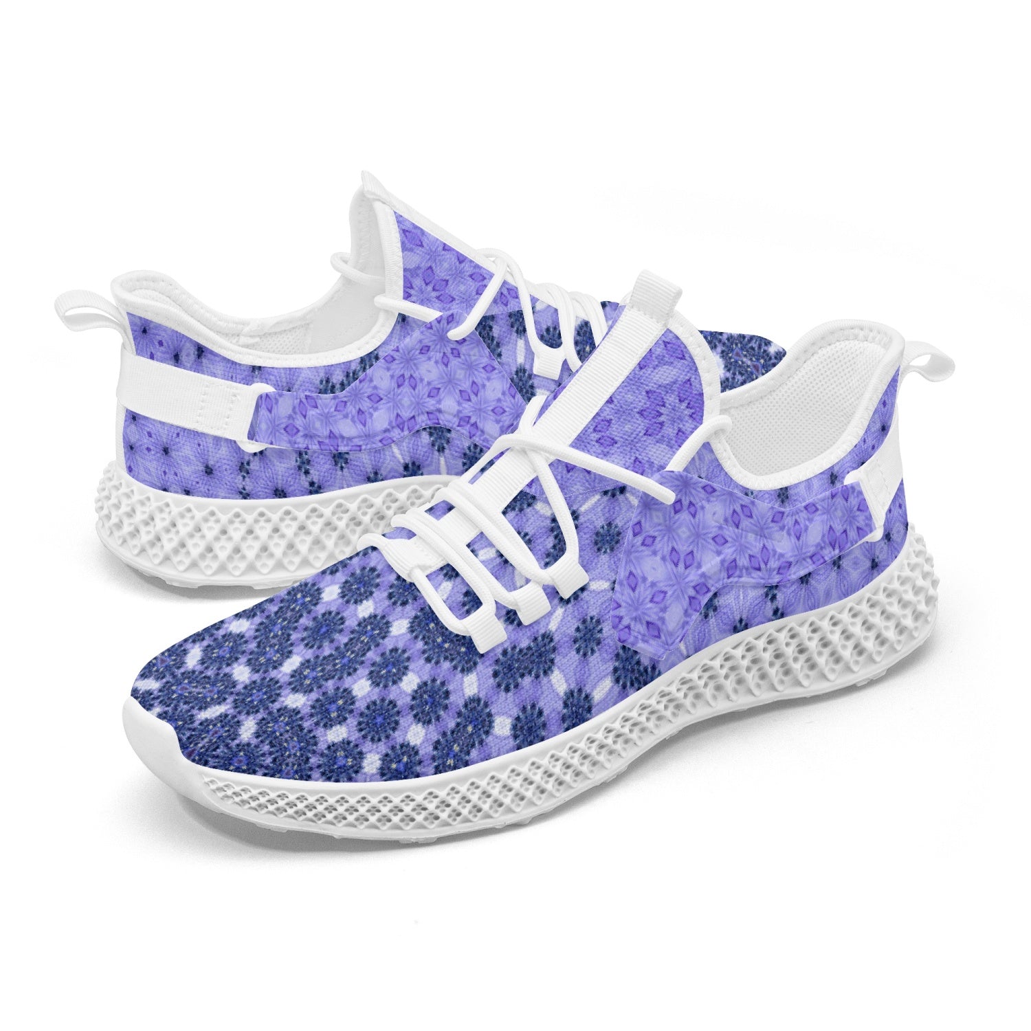 "Knowing"Lila Crown Chacra, Net Style Mesh Knit Sneakers, by Sensus Studio  Design