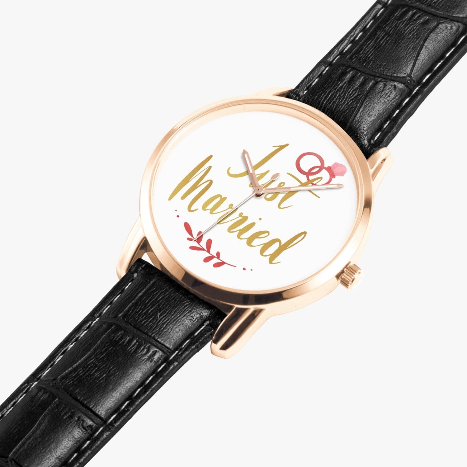 Just Married, Wedding gift,  Instafamous Wide Type Quartz watch, by Sensus Studio Design