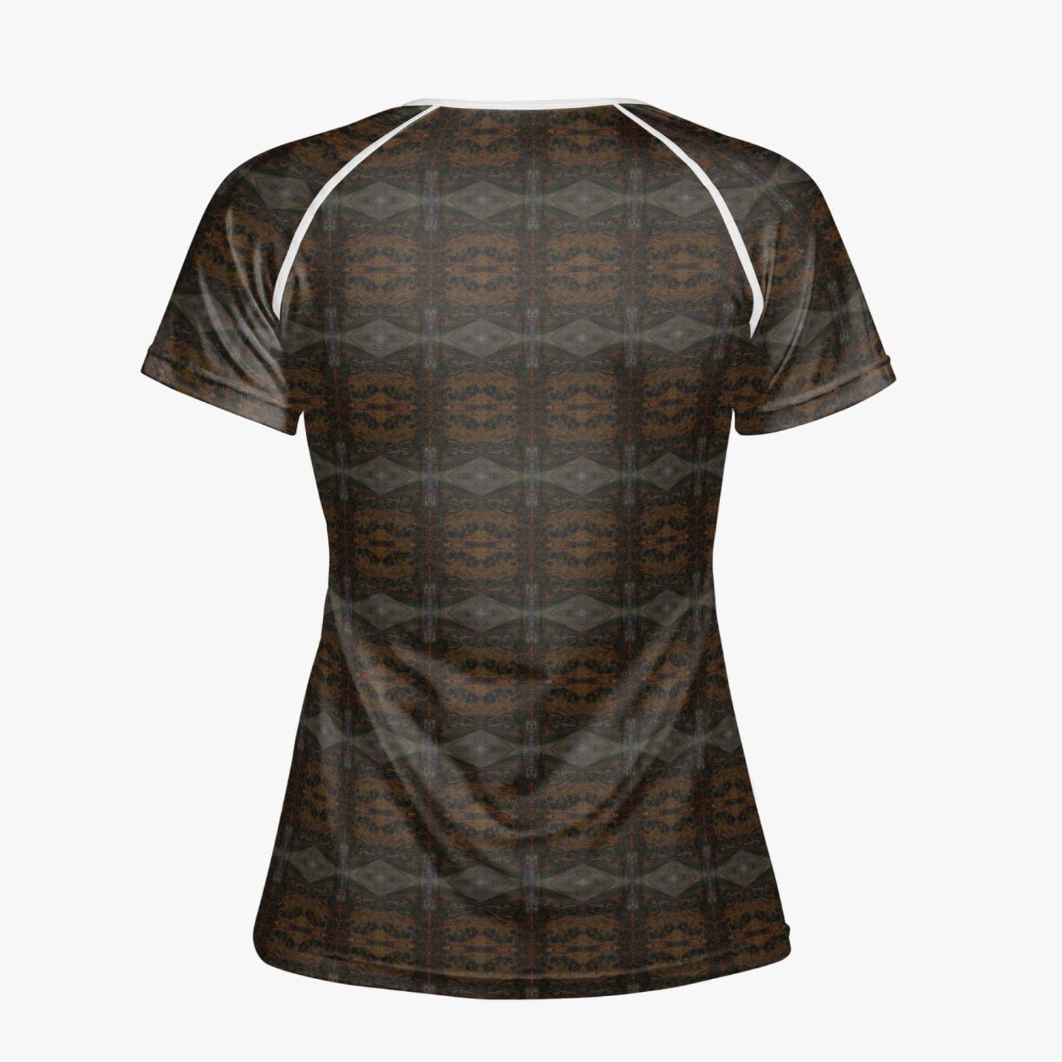 New Beginnings Streetwear  Black Gold and Brown Patterned, Handmade Stylish Women T-shirt Sports/ Yoga Top, by Sensus Studio Design