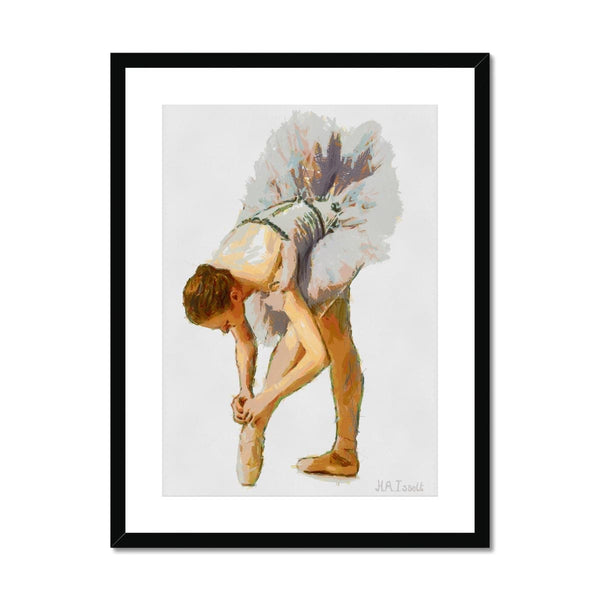 Ballerina Preparing for Performance Framed & Mounted Print