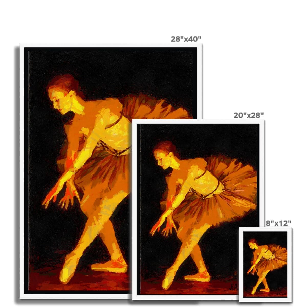 Bowing Ballerina Framed Print