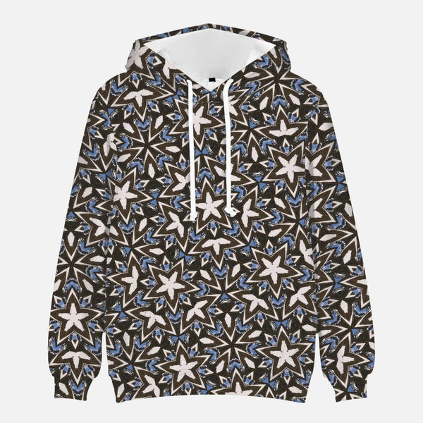 Mountain and Sky starry pattern trendy 2022  Round Collar Hoodie, by Sensus Studio Design
