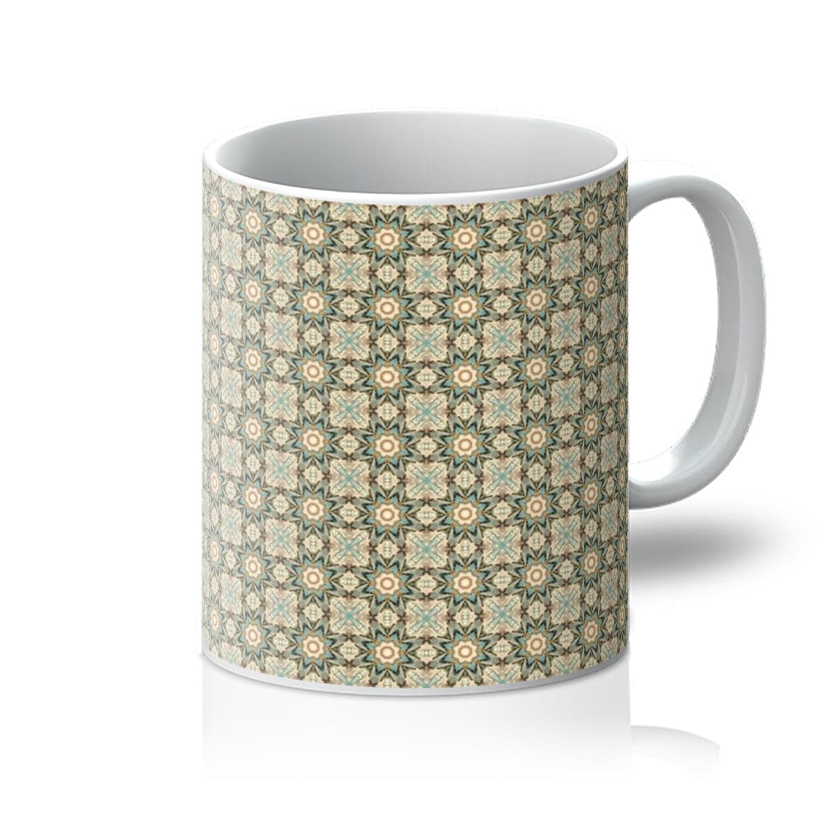 Sophiticated blue and beige pattern Mug
