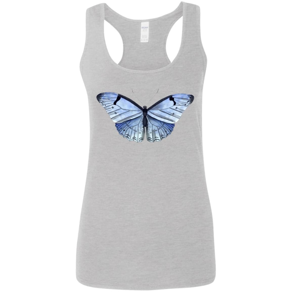 Blue butterfly, Ladies' Softstyle Racerback Tank