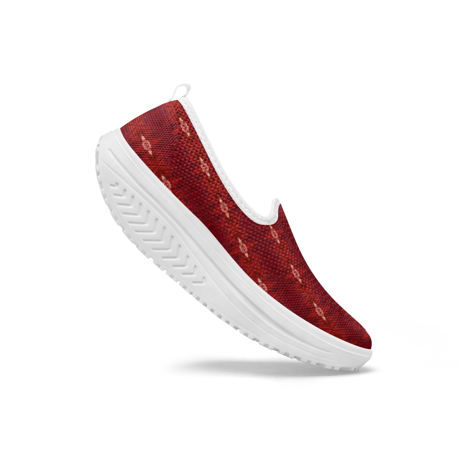 Gordeous Red Women's Slip-On Mesh Rocking Shoes, by Sensus Studio Design