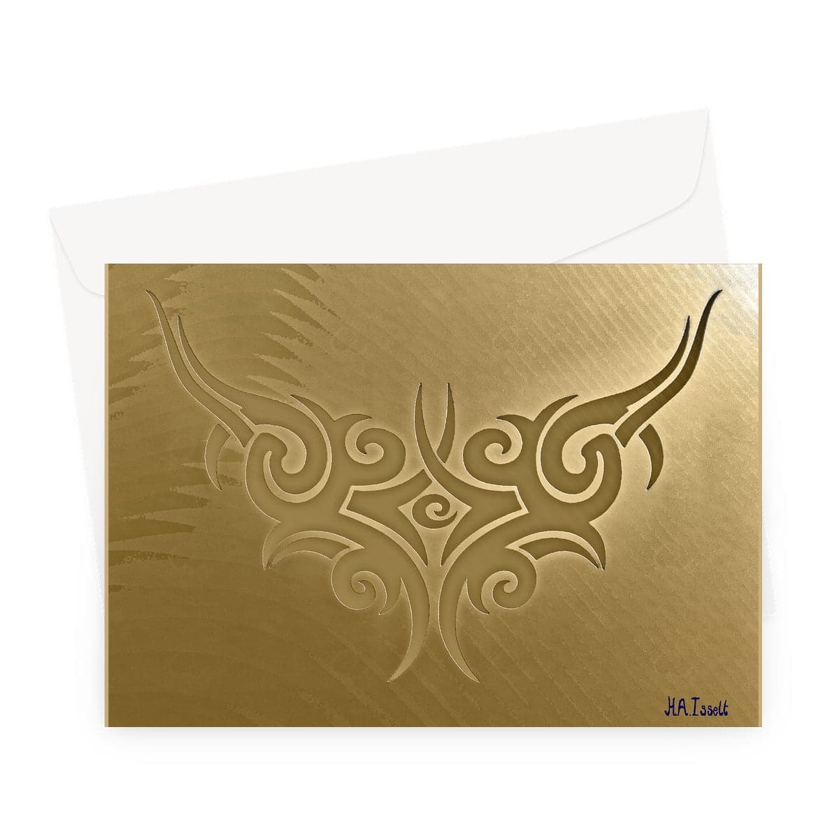 Abstract Pattern Gold Greeting Card