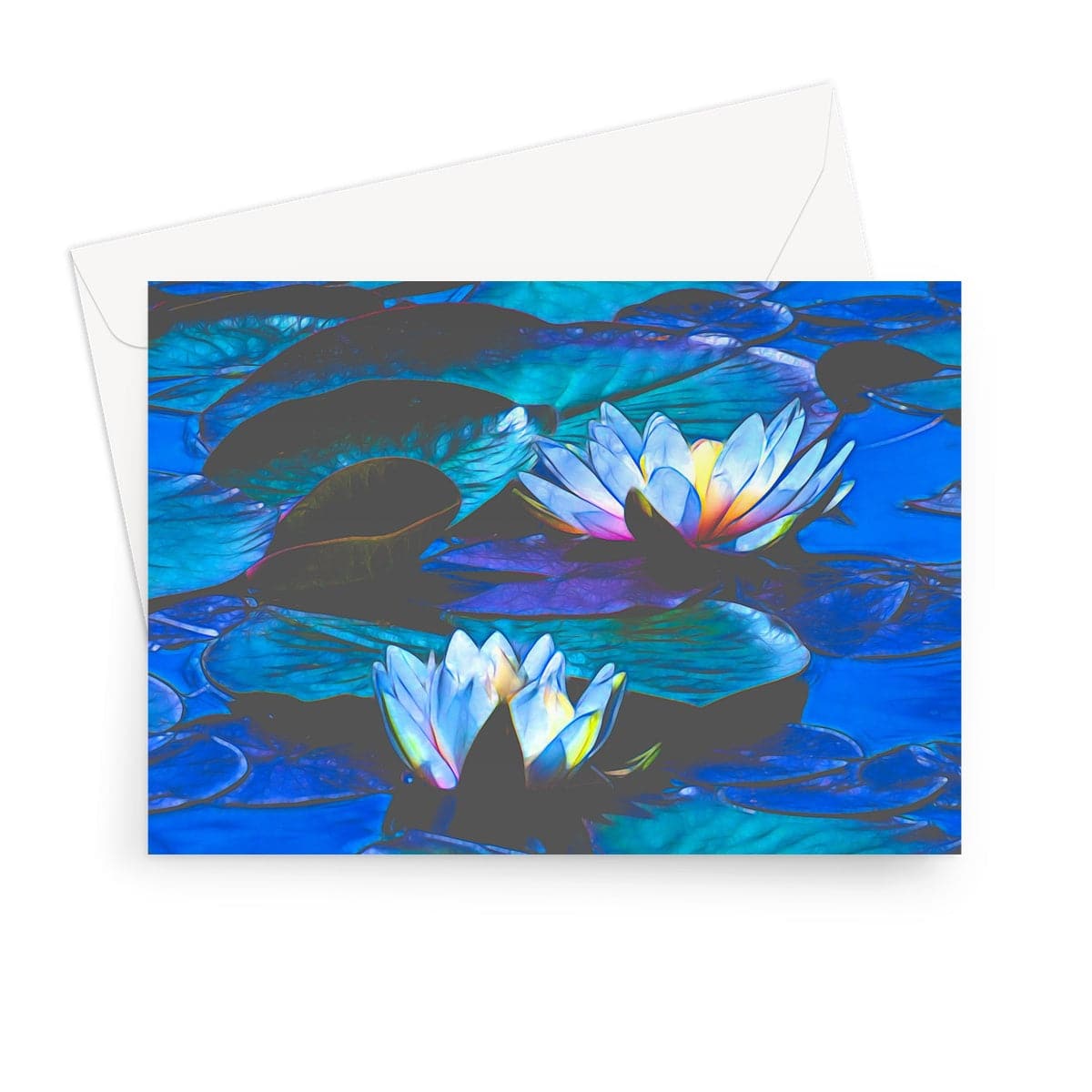 Blue waterlilies _3 Greeting Card