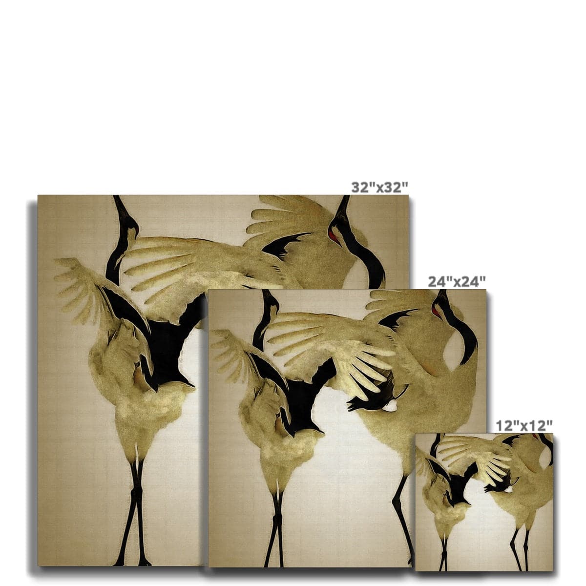 Balting Cranes Canvas