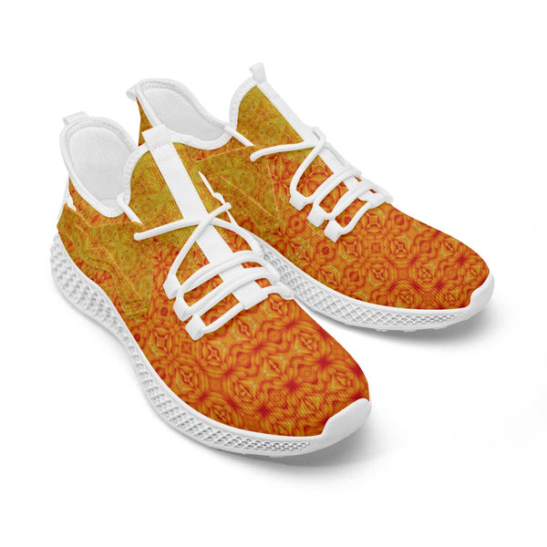 Solar Plexus Chacra Net Style Mesh Knit Sneakers, by Sensus Studio Design