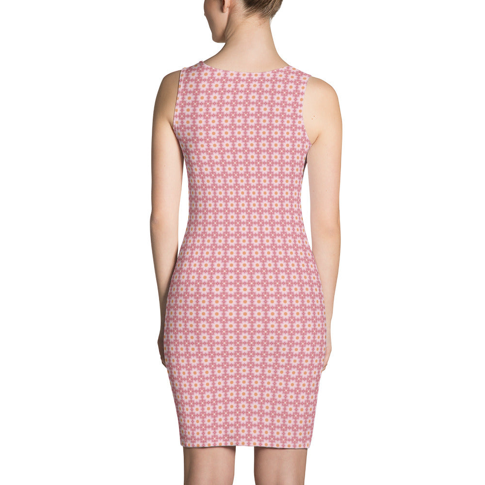 Lovely Pink Rose patterned Sublimation Cut & Sew Dress, by Sensus Studio Design