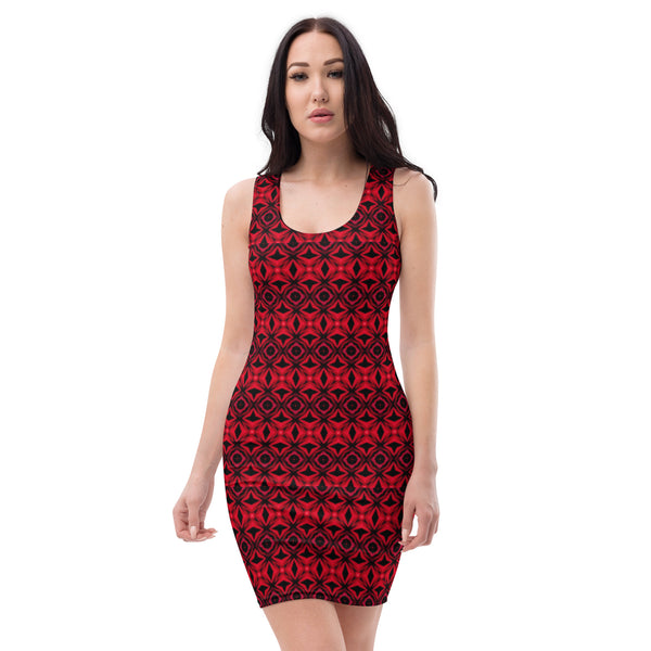 Red and Black Passion, Sublimation Cut & Sew Dress, by Sensus Stduio Design