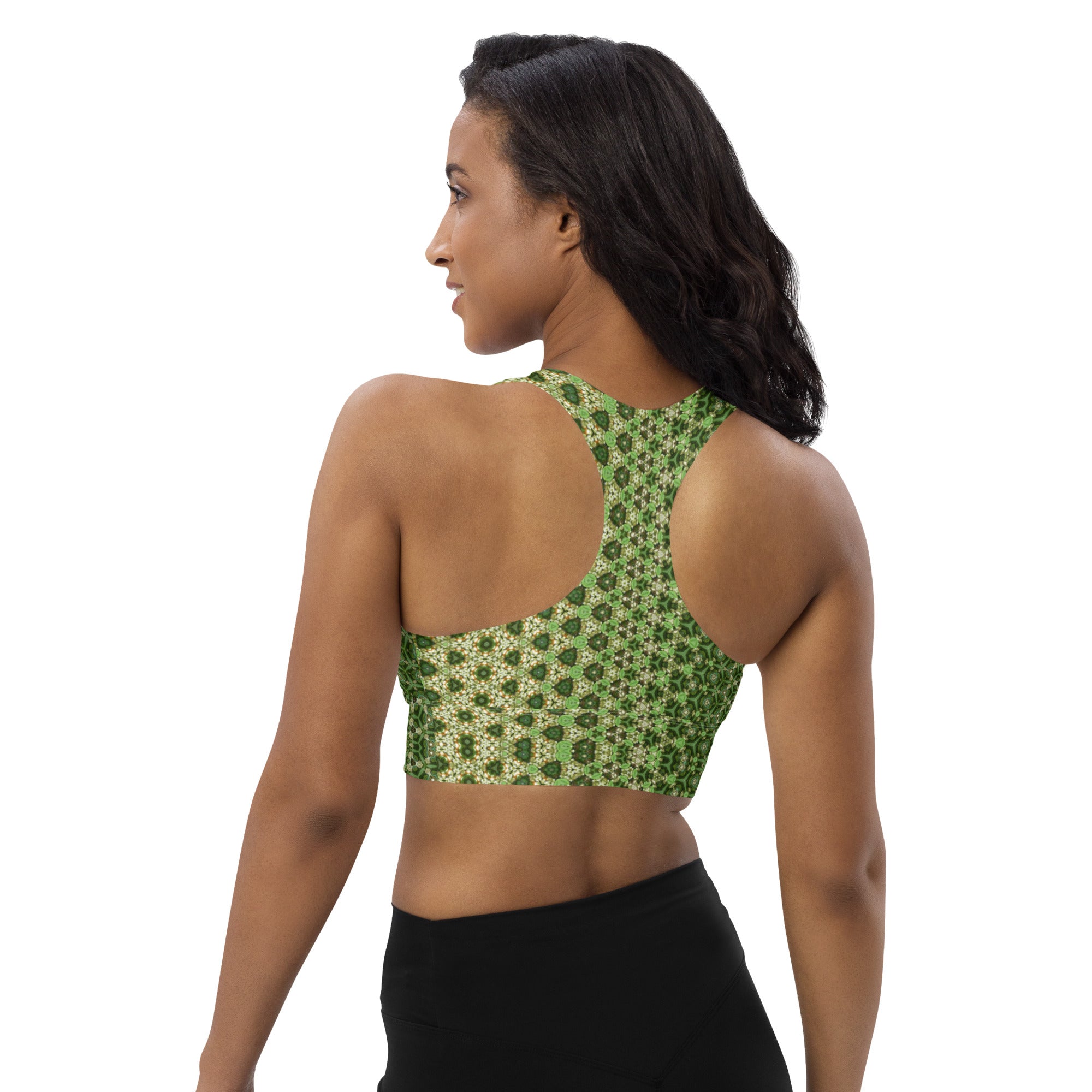 Scarabee Green Longline sports bra, by Sensus Studio Design