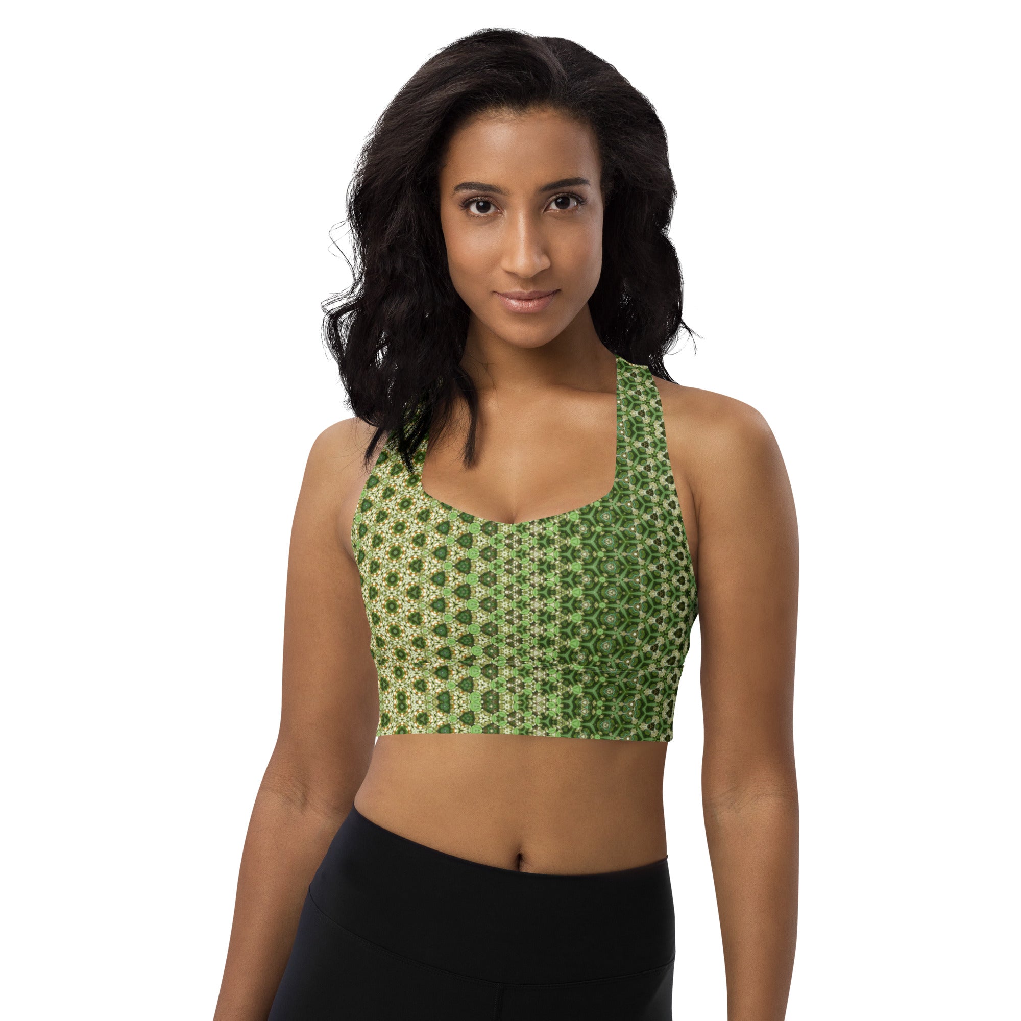 Scarabee Green Longline sports bra, by Sensus Studio Design