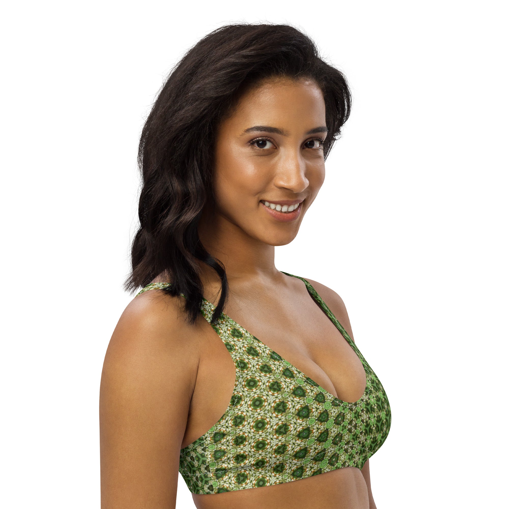 Scarabee Green, Recyled padded bikini top, by Sensus Stduio Design