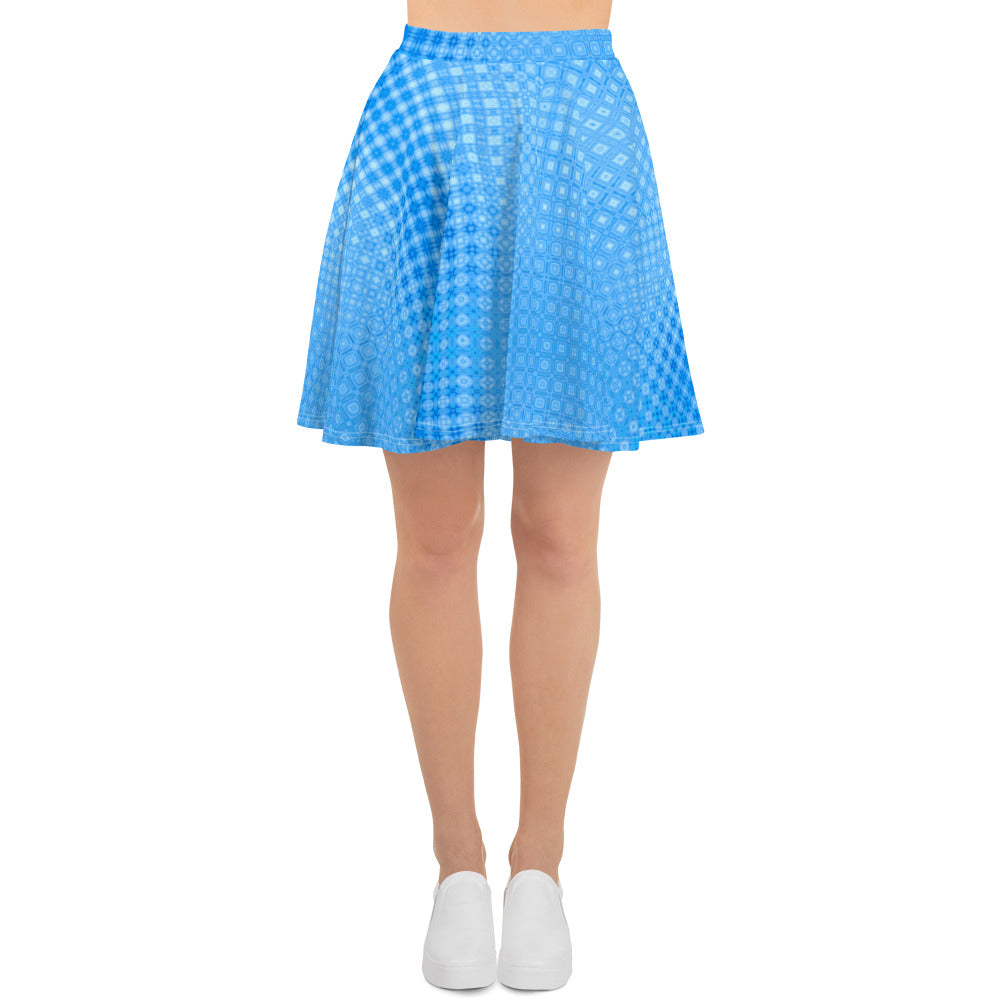 Heavenly Blue Sky, Skater Skirt, by Sensus Studio Design
